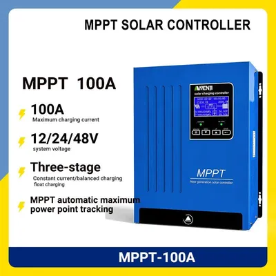 Produktbild von MPPT-Laderegler – Solarregler – 100A Ladestrom – 12V/24V/48V Systemerkennung – Batterieladegerät