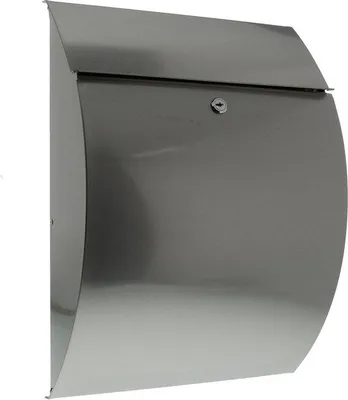 Image de 3835 Ni Boîte aux lettres en acier inoxydable avec arrêt d'ouverture - format d'insertion A4 - norme européenne EN 13724 - acier inoxydable