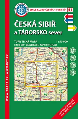 Image de Carte touristique de la région de Česká Sibiř et du nord du Táborsko, échelle 1:50 000 / KČT 41