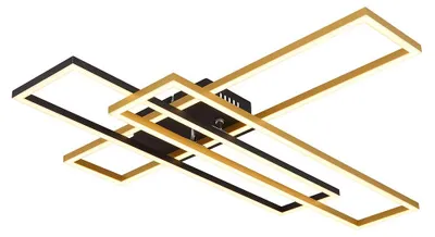 Produktbild von LED Deckenleuchte, beweglich, gold, schwarz, L 80 cm