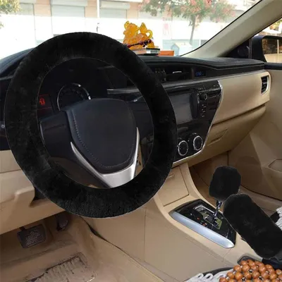 Obrázok produktu pre 3 kusy plyšových poťahov na volant, zimné poťahy na volant
