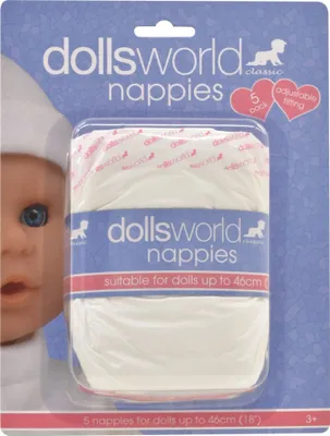 Produktbild von Dolls World Puppenwindeln Vorteilspack 5 Stück