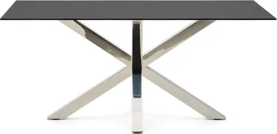 Produktbild von Tisch Argo 160 x 90 x 74 cm Glas Stahl Schwarz Silber