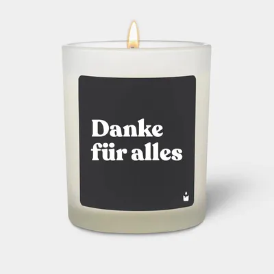 Produktbild von ChattyCandles Duftkerze Woody Danke für alles
