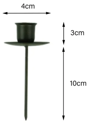 Produktbild von Novaliv 4x Kerzenpick Stabkerzen SCHWARZ