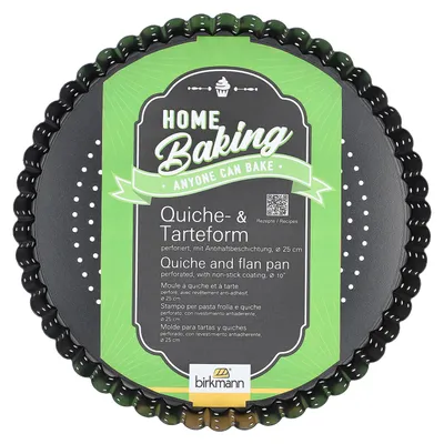Produktbild von BIRKMANN Quiche- & Tarteform rund, Ø 25 x H 3 cm, mit Hebeboden, aus perforiertem Kohlenstoffstahl, Mit Antihaftbeschichtung