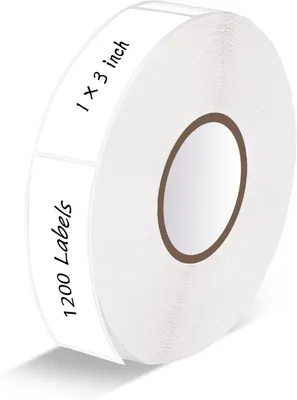 Obrázok produktu pre Samolepiace štítky 2.5 x 7.5 cm, 1200 ks, prázdne, vodotesné, pre dózy