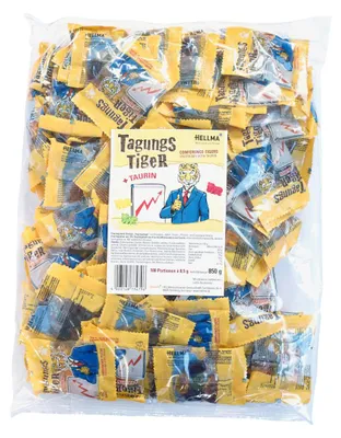 Produktbild von Hellma Tagungstiger, Fruchtgummi, Gummibonbon, Süßigkeit, für Gastro, Hotel, Büro, Kantine, Im Beutel, 100 Stück á 8.5 g