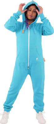 Produktbild von O'Poppy Jumpsuit Damen mit spitzer Kapuze türkis