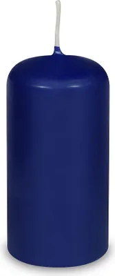 Image de Bougie cylindrique bleu foncé 60 x 120 mm