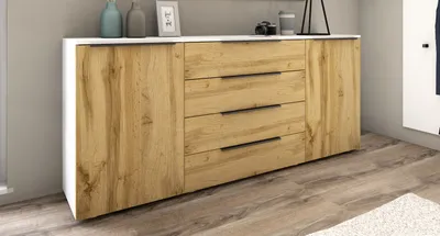 Produktbild von Kommode "Tom" 166cm weiß-eiche