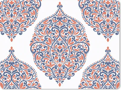 Produktbild von MuchoWow® Mauspad Mousepad Muster - Blau - Orange 23x19 cm - Mousepads - Maus Mat - Pad - Mausunterlage - Schreibtischunterlage - Mauspad