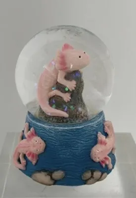 Produktbild von Glitzerkugel Axolotl, Schneekugel Tier Tiere Schneekugeln