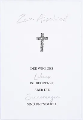 Produktbild von TRAUER  Zum Abschied  Serie Diamond  Glückwunschkarte im Format 116x16