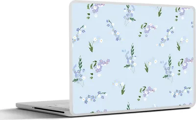 Produktbild von MuchoWow® Laptop Aufkleber Sticker Cover Muster - Blumen - Dekoration 31x22.5 cm - Laptop-Deko