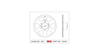 Produktbild von Rk Kettenrad 520 40z Stahl silber
