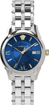 Obrázek produktu pro Versace VEUA00620 Apollo Gent modré stříbrné hodinky s náramkem z nerezové oceli pánské NEW