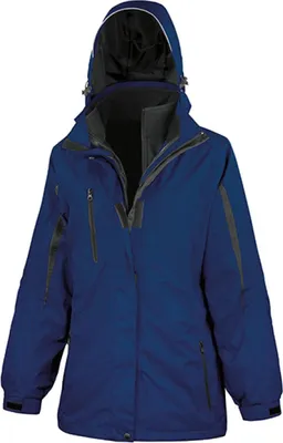 Produktbild von Result R400F | Damen 3 in 1 Softshell Journey Jacket - Farbe: Navy/Black - Größe: 3XL (20/46)