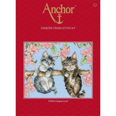 Produktbild von Anchor Kreuzstich-Set „Hanging around“, Zählvorlage