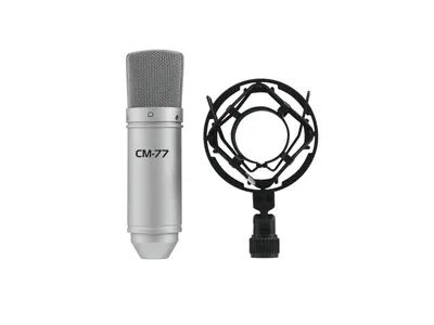 Produktbild von OMNITRONIC Studiomikrofon Omnitronic MIC CM-77 Übertragungsart:Kabelgebunden inkl Spinne, inkl. Klam