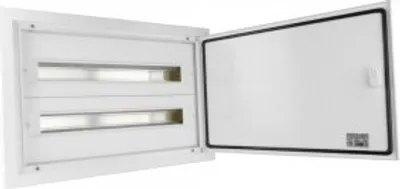 Produktbild von Verteilerkasten IP54 DARP-48 2x24 Unterputz Alutür Unterverteiler Sicherungskasten 9.224 E-P 6743