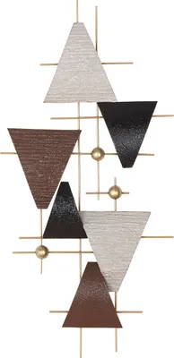 Image de Gilde Wandrelief, "Bandiera", Metall, beige, braun, anthrazitfarben, VE 1, L. 3.5 cm, B. 78 cm, H. 38 cm 84304 4063387843048