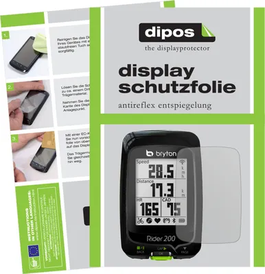 Produktbild von 3x Schutzfolie für Bryton Rider 200 matt Displayschutzfolie Folie Display Schutz dipos