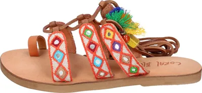 Produktbild von CORAL BLUE Sandalen Damen Textil Orange EX313 - Größe: 38