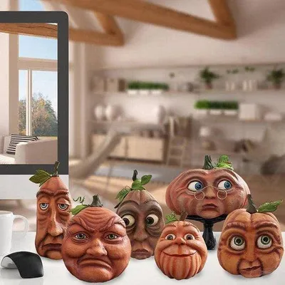 Image de Grande citrouille décorative d'automne pour Halloween et Thanksgiving