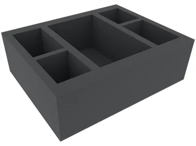 Produktbild von 110 mm Schaumstoffeinlage mit 5 Fächern für Miniaturen und Modelle