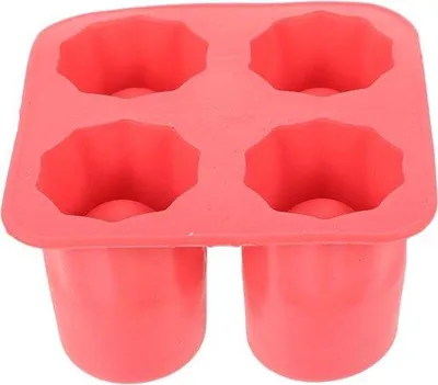 Image de Bac à glaçons en silicone, 4 compartiments - Moule à glaçons « Sommerkühl » - Bac à glaçons en verre