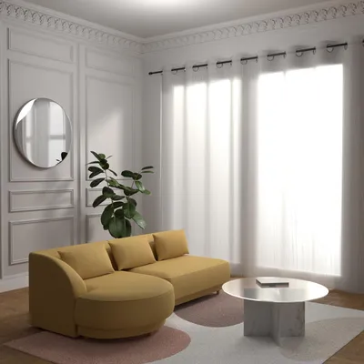 Voile-Vorhang mit Ösen, 280x250 cm, weiß, Polyester