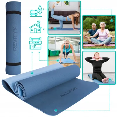 Revity TPE-Sportmatte, 183 × 61 cm, rutschfest und wasserabweisend