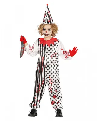 Produktbild von Horror-Clown Kostüm für Kinder Größe: M