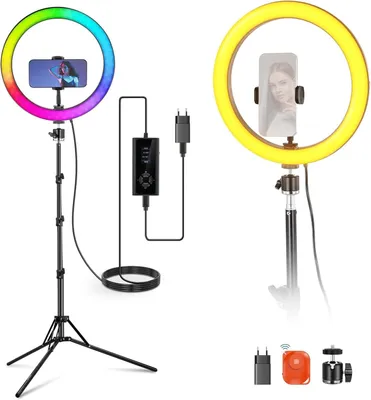 Productafbeelding van RH12C 12" Ringlamp met Statief voor Selfies en Studiofotografie