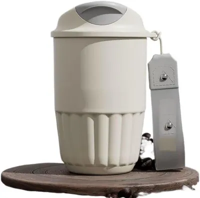 Zdjęcie produktu dla Termos ceramiczny dla mężczyzn i kobiet, stal 316, 410 ml, biały, przenośny