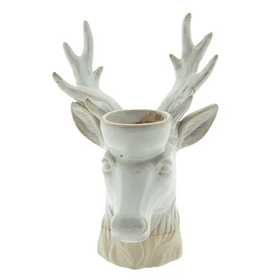 Produktbild von Clayre & Eef Teelichthalter Rentier 21 cm Beige Braun Porzellan