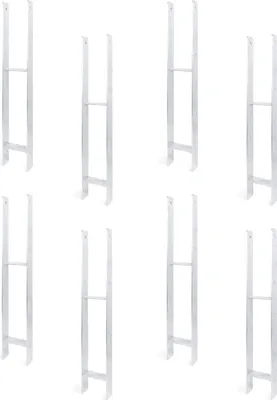 Produktbild von Alberts 8er-Set H-Pfostenträger feuerverzinkt lichte Breite 121 mm Gesamthöhe 800 mm Materialstärke 6 mm