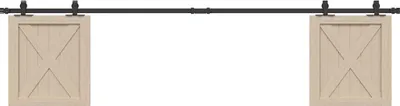 Image de vidaXL Kit de ferrures de portes coulissantes pour portes d'armoire 213 cm Acier au carbone