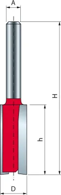 Image de Mèche droite à deux tranchants FREUD - Ø16 H31,8/66 Q8 Z2 - F03FR01487 -04-15008P