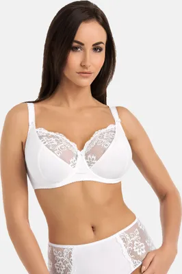 Immagine prodotto di Teyli Reggiseno morbido non imbottito con ferretto e pizzo floreale Anastasia Femmina 217 bianco 75J