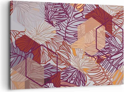 Produktbild von Bild auf Leinwand - Leinwandbild - Blatt Pflanze Blume - 120x80cm - Wand Bild - Wanddeko - Leinwanddruck - Bilder - Kunstdruck - Wanddekoration - Leinwand bilder - Wandkunst - AA120x80-3865