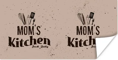 Produktbild von MuchoWow® Poster Küche - Mutter - Vintage 120x60 cm - Bild