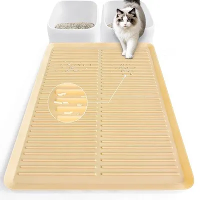 Image de Tapis pour chat en silicone, 68 x 50 cm, antidérapant, en silicone, imperméable et facile à nettoyer