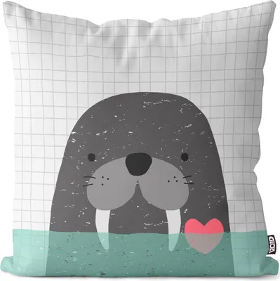 Produktbild von VOID Walross Robbe Meer Kissenbezug Kissenhülle Sofakissen Kissen Deko Outdoor-Kissen Dekokissen