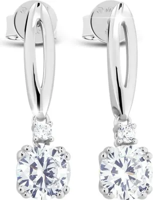 Image de Boucles d'oreilles en argent avec zircons JA24026CZ