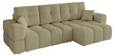 Produktbild von Universelles Ecksofa Casidi XL mit Schlaffunktion Centaur 13 Salbeigrün Boucle Bettkasten