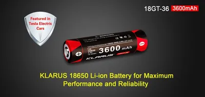 Produktbild von Klarus 18GT-36 Lithium Ionen Akku 18650 mit 3600 mAh