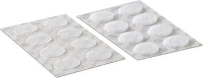 Produktbild von VELCRO® Klettpunkte Selbstklebend, Haken & Flausch 16mm x 16 sets Weiß