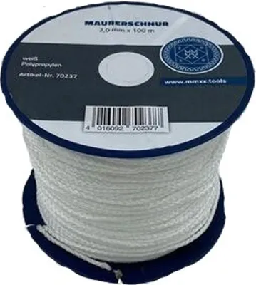 Produktbild von MMXX Lot-Maurerschnur 100 m Rolle, 2,0 mm, weiß, Polypropylen